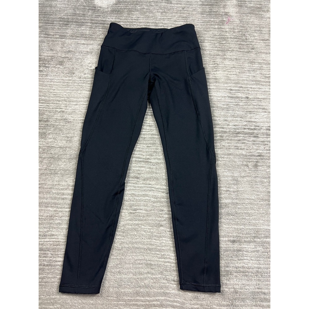 Ewedoos Leggings Womens Medium Black High Waist Side Pockets Yoga Activewear